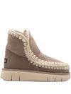 Mou Eskimo Bounce Platform Ankle Boot In Brown