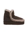 Mou 18 Shearling Lined Suede Boots In Brown