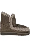 Mou Crochet-trim Boots In Brown
