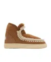 Mou Mini Eskimo Platform High Heels Ankle Boots In Brown