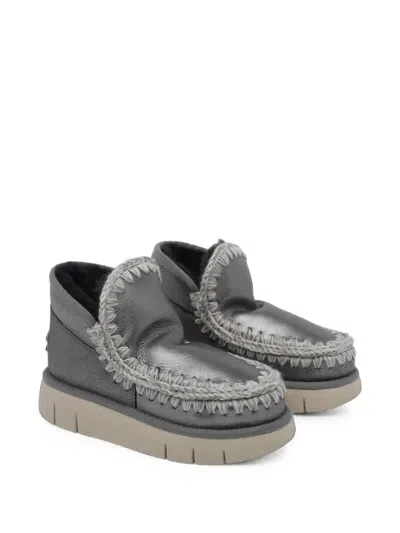 Mou Eskimo Bounce Ankle Boots In Gray