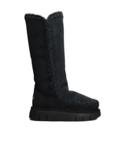Mou Eskimo Bounce Heeled Boots In Black