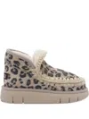 Mou Eskimo Bounce Leopard Print Platform Boots In Animal Print
