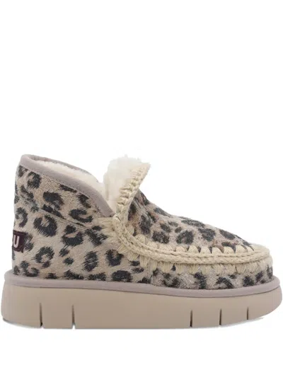 MOU ESKIMO BOUNCE LEOPARD PRINT PLATFORM SNEAKERS