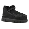 Mou Moccasin-inspired Ankle Boots With Whipstitch Detailing In Black