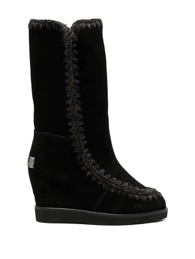 Mou Eskimo French Toe Boot In Black