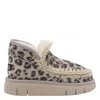 Mou Eskimo Hairy Suede Booties In Multi