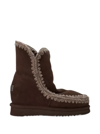 Mou Eskimo Inner Wedge Snow Boots In Brown