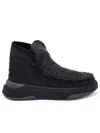 Mou Black Double-face Sheepskin Eskimo Jogger Parka