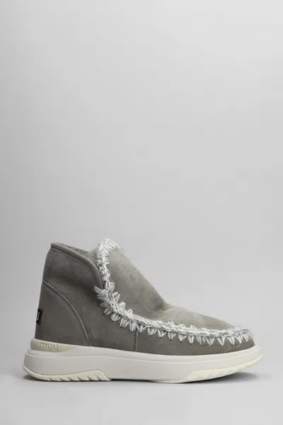 Mou Eskimo Jogger Sneakers In Grey Suede