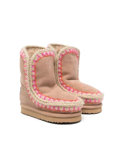 Mou Eskimo Kid Boots In Neutrals