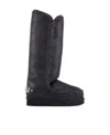 Mou Boots Eskimo40 Rhinestones Made Of Leather In Black