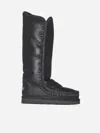Mou Eskimo Leather And Shearling Boots