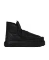 Mou Eskimo Bounce Suede And Shearling Ankle Boots In Black