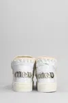 Mou Eskimo New Low Heels Ankle Boots In White Synthetic Fibers In White