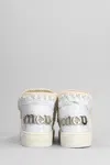 Mou Eskimo New Low Heels Ankle Boots In White Synthetic Fibers In White