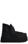 Mou Mini Eskimo Platform Boots With Crochet Stitch Detailing