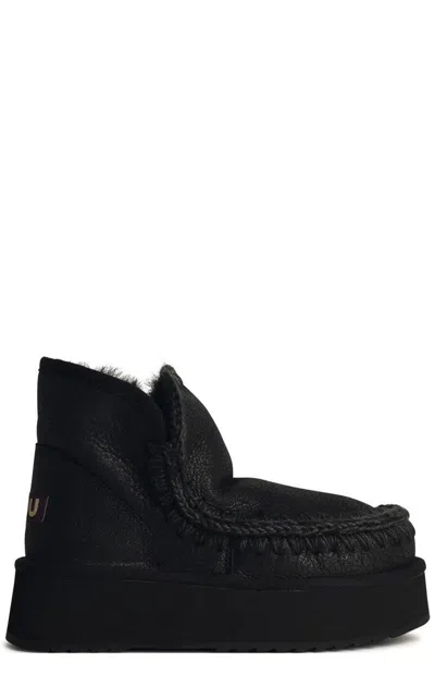Mou Eskimo Platform Boots In Schwarz