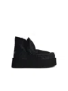 Mou Eskimo 'platform' In Black Leather Blend In Black