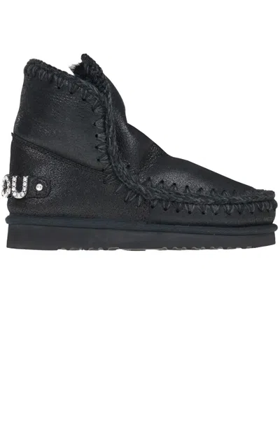 Mou Eskimo Shearling Boots In Black