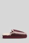 Mou Eskimo Slipper Slipper-mule In Bordeaux Suede In Burgundy