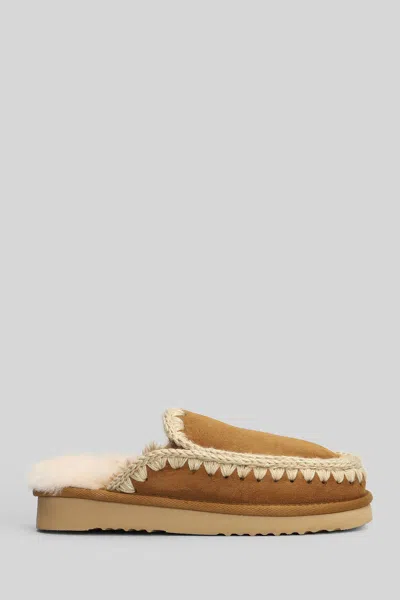 MOU ESKIMO SLIPPER SLIPPER-MULE IN BROWN SUEDE