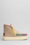 Mou Eskimo Rainbow Suede Boots In Camel