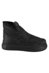 Mou Black Double-face Sheepskin Eskimo Jogger Parka In Nubla Nubuck Black