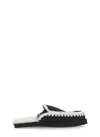 Mou Eskimo Stitch Slippers In Black