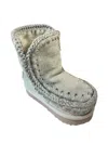 Mou Eskimo Stitched Ankle Boots In Blue
