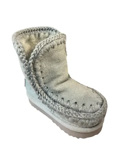 Mou Kids' Eskimo Stitched Ankle Boots In Blue