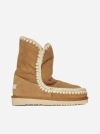 MOU ESKIMO SUEDE AND SHEARLING ANKLE BOOTS