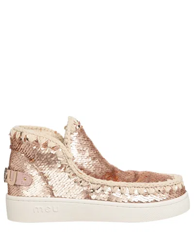 Mou Eskimo Summer Sneakers Ankle Boots In Pink