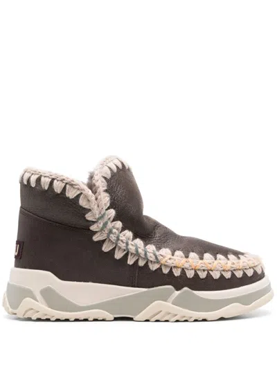 Mou Eskimo Trainer Overstitching In Brown