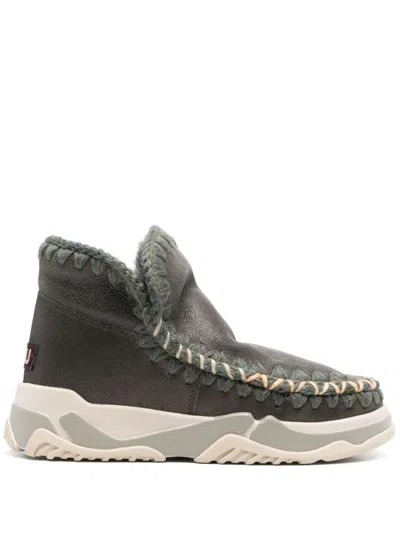 Mou Eskimo Trainer Overstitching In Green
