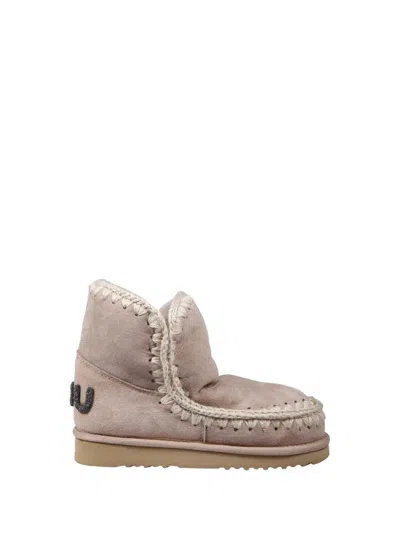 Mou Eskimo18 Glitter Logo Boot In Gray