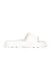 Mou White Eva One Piece Slide Slipper In White