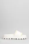 Mou White Eva One Piece Slide Slipper In White