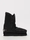 Mou Ankle Boots With Plush Sheep Leather Lining In Black