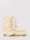 Mou Flat Ankle Boot  Woman Color White In Animal Print