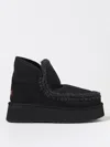 Mou Mini Eskimo Platform High Heels Ankle Boots In Black Suede