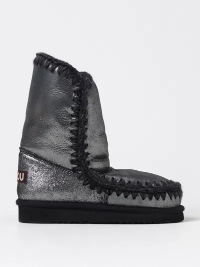 MOU FLAT ANKLE BOOTS MOU WOMAN COLOR BLACK,G05743002
