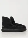Mou Mini Eskimo Platform High Heels Ankle Boots In Black Suede In Schwarz