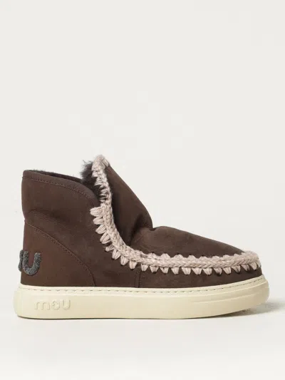 Mou Flat Ankle Boots  Woman Color Brown In Braun
