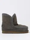 Mou Grey Mini Eskimo Platform Booties In Grün