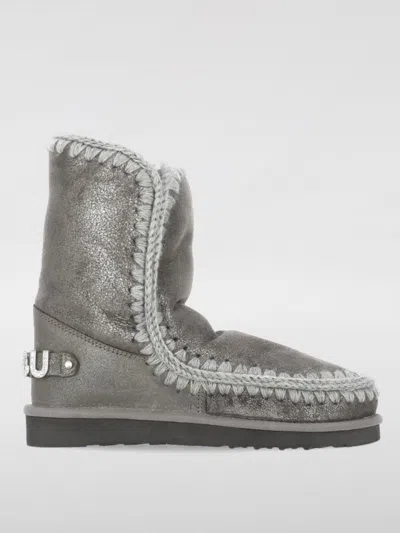 Mou Flat Ankle Boots  Woman Color Grey In Grau
