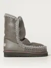 Mou Flat Ankle Boots  Woman Color Grey In Grau