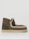 Mou Flat Ankle Boots  Woman Color Moss Green In Moosgrün