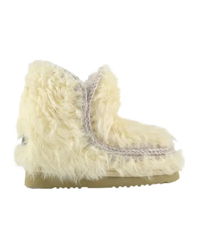 Mou Shearling Ankle Boots In Yellow