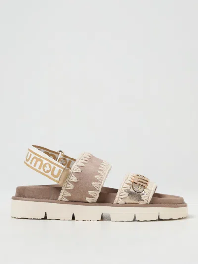 Mou Flat Sandals  Woman Colour Beige In 米色
